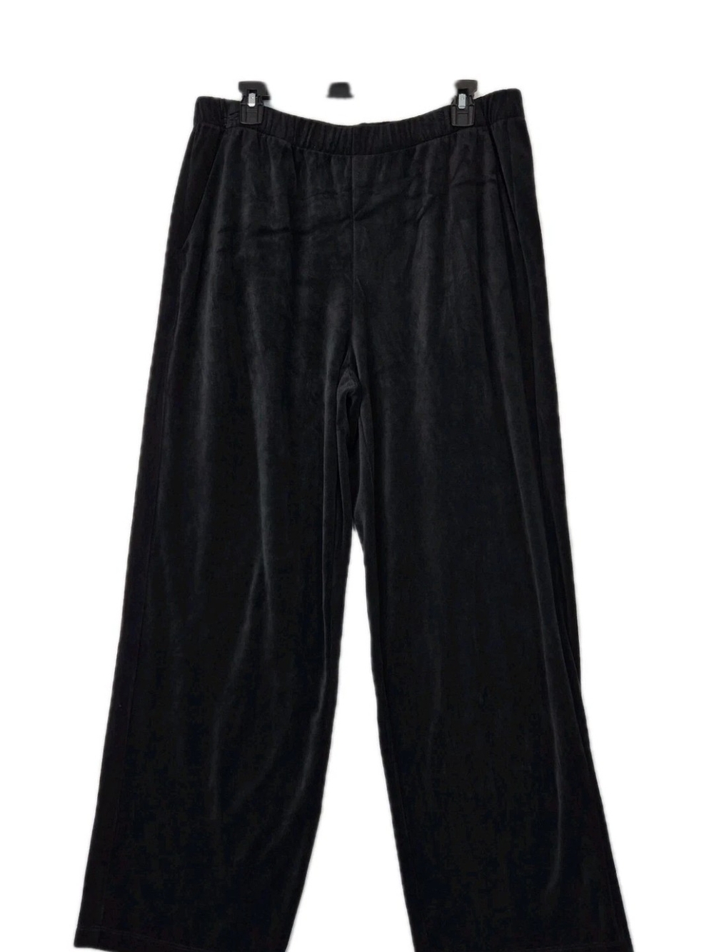 Eileen Fisher Womens  Size XL  Elastic Waist Pull On Straight Leg Pants Black 24
